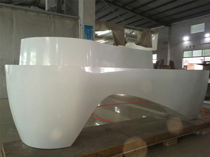 Special shape reception desk for clinic