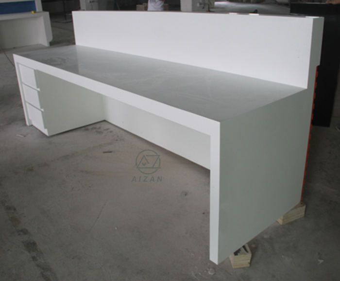 Solid surface counter top modern bank reception desk counter
