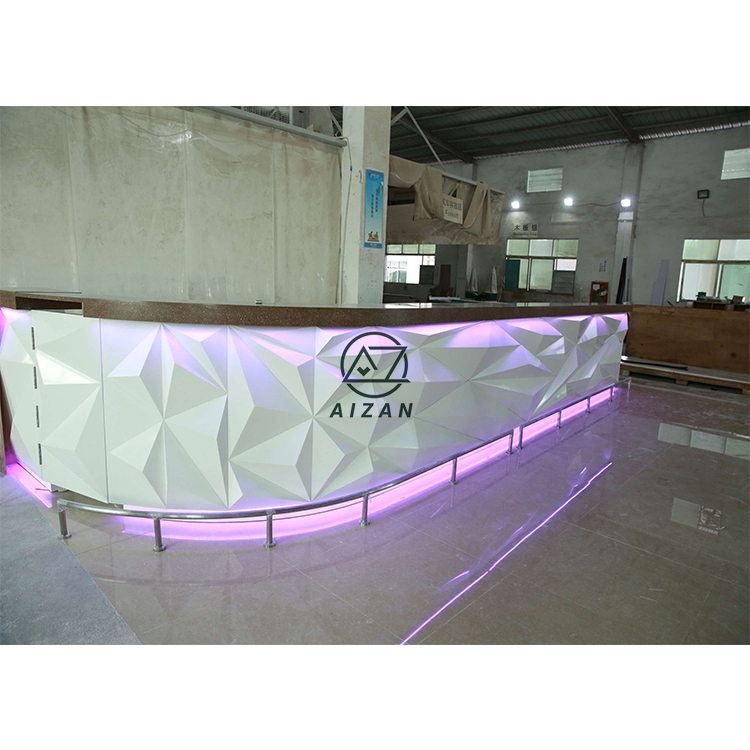 Luxury diamond shaped restaurant bar counter artificial stone bar countertop