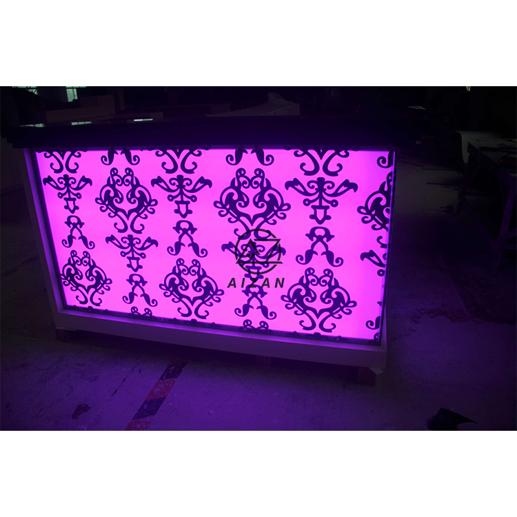 Custom restaurant bar counter with cooling display