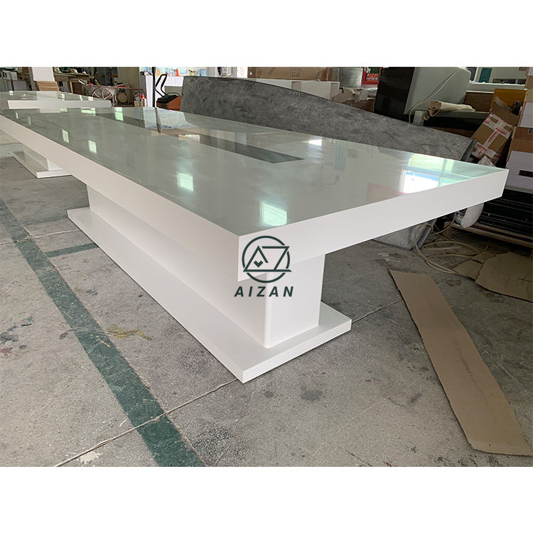 Simple design white meeting table modern conference table for boardroom