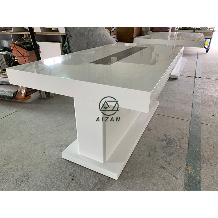 Simple design white meeting table modern conference table for boardroom
