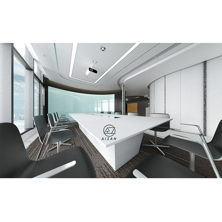 High quality modern white boardroom meeting table conference table design