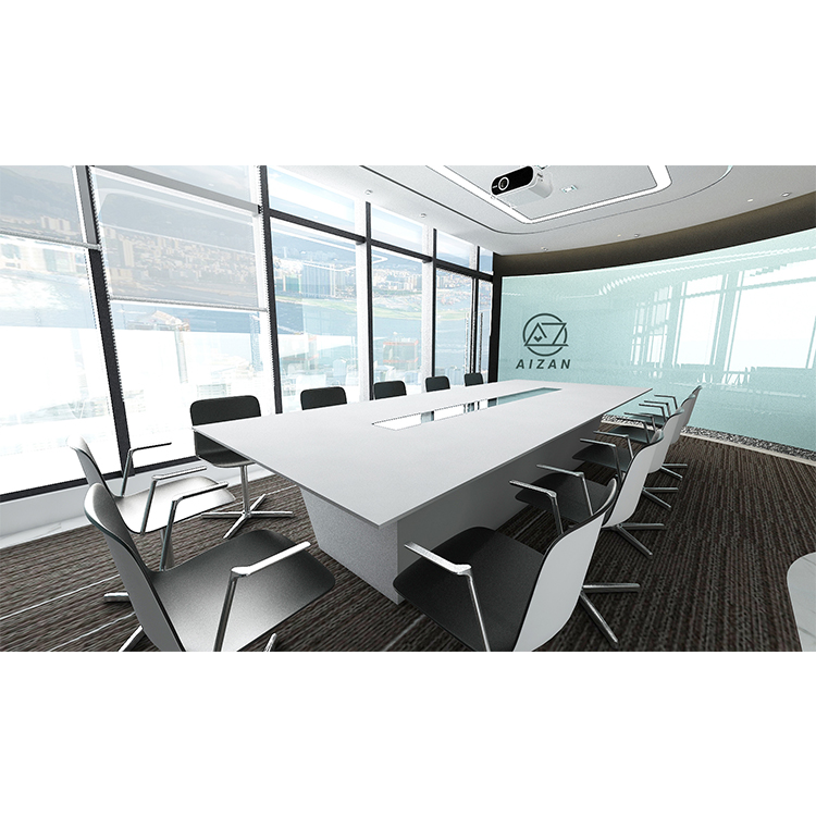 High quality modern white boardroom meeting table conference table design