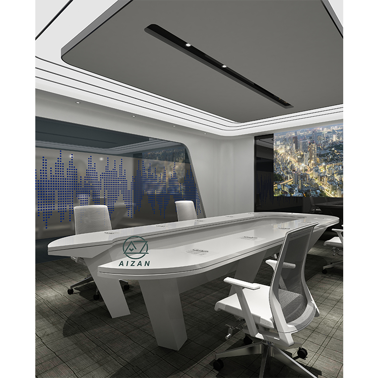 Special design conference table solid surface top boardroom meeting table 10 seats