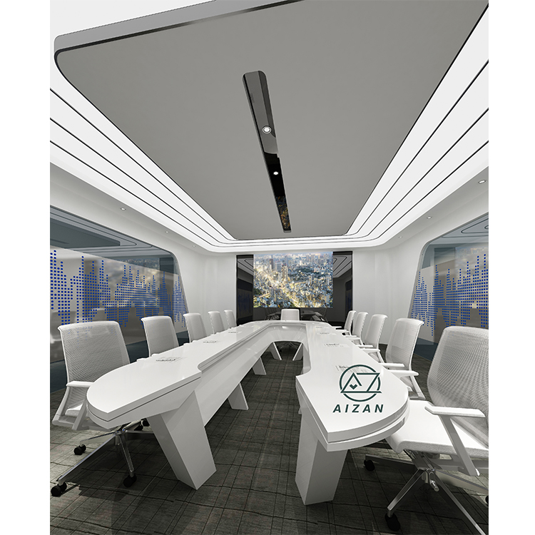Special design conference table solid surface top boardroom meeting table 10 seats