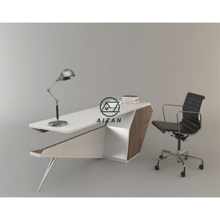 Custom office furniture modern CEO office table solid surface top