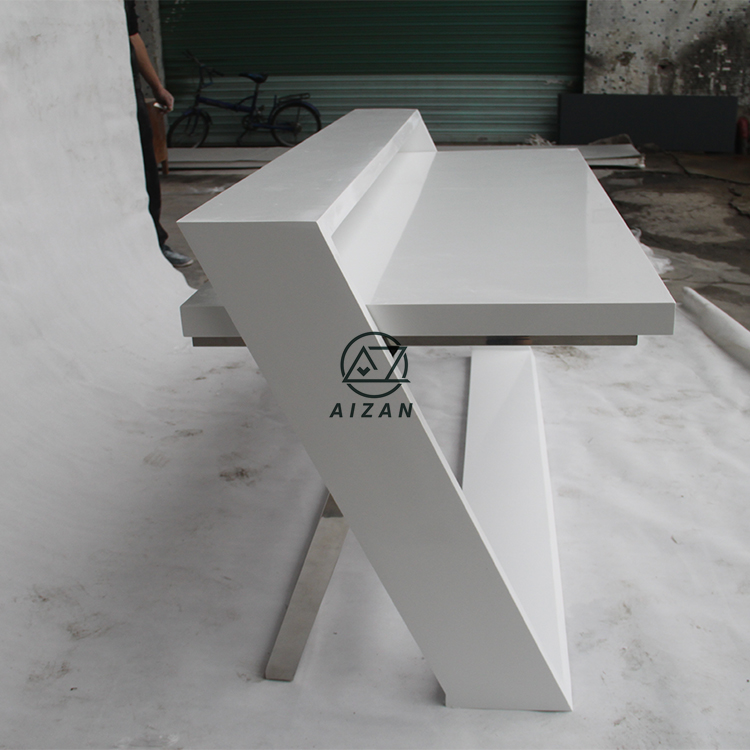 High quality foldable modern white computer table desk custom design
