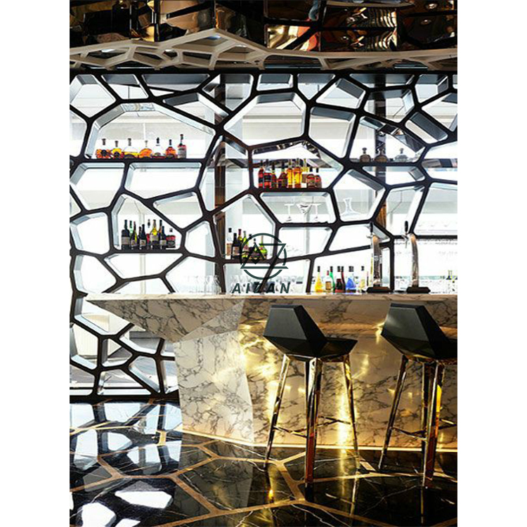 Modern diamond design restaurant hotel led bar counter