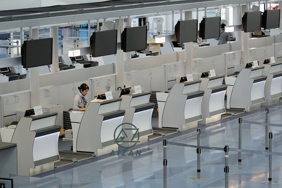 High quality durable ticket counter airport check-in counter custom size